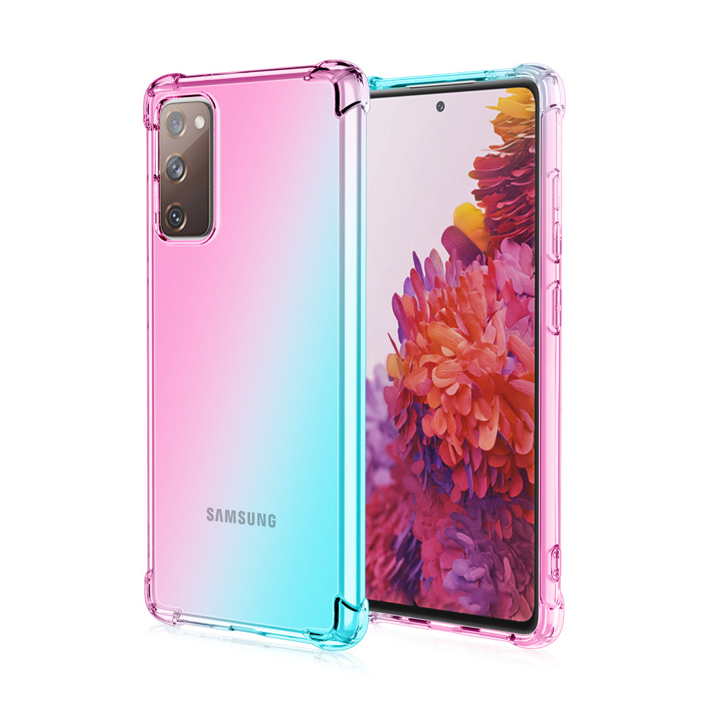 TPU Gradient Anti-Drop Phone Cover Shell for Samsung Galaxy S20 FE/S20 Fan Edition/S20 FE 5G/S20 Fan Edition 5G/S20 Lite - Pink/Green TPU Gradient Anti-Drop Phone Cover Shell for Samsung Galaxy S20 FE/S20 Fan Edition/S20 FE 5G/S20 Fan Edition 5G/S20 Lite - Pink/Green